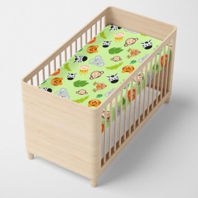 Lenzuolo con angoli HappyFriday MR FOX Multicolore Verde Chiaro 70 x 140 x 14 cm animali