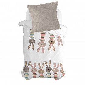 Federa HappyFriday Moshi Moshi Rabbit Family Multicolore 80 x 80 cm