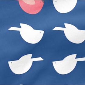 Federa HappyFriday Moshi Moshi Whale Multicolore 80 x 80 cm
