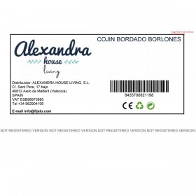 Cuscino Romimex Beige Nappe 45 x 8 x 45 cm Ricamo