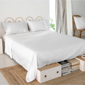 Lenzuolo Superiore HappyFriday Basic Bianco 260 x 270 cm