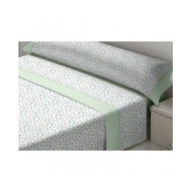 Set di Lenzuola Tejidos Reina Fides Bianco Verde Osimano