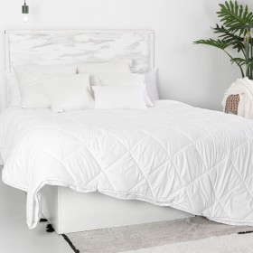 Piumino Letto HappyFriday Basic Bianco 120 + 250 g/m² 200 x 200 cm (2 Pezzi)