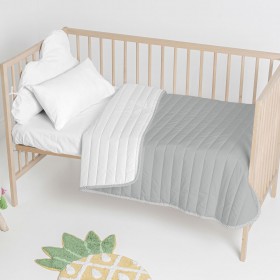 Trapunta HappyFriday Basic Kids Dash Grigio 100 x 130 cm