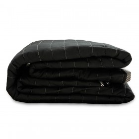 Trapunta Reversibile HappyFriday Basic Dash Nero 260 x 260 cm