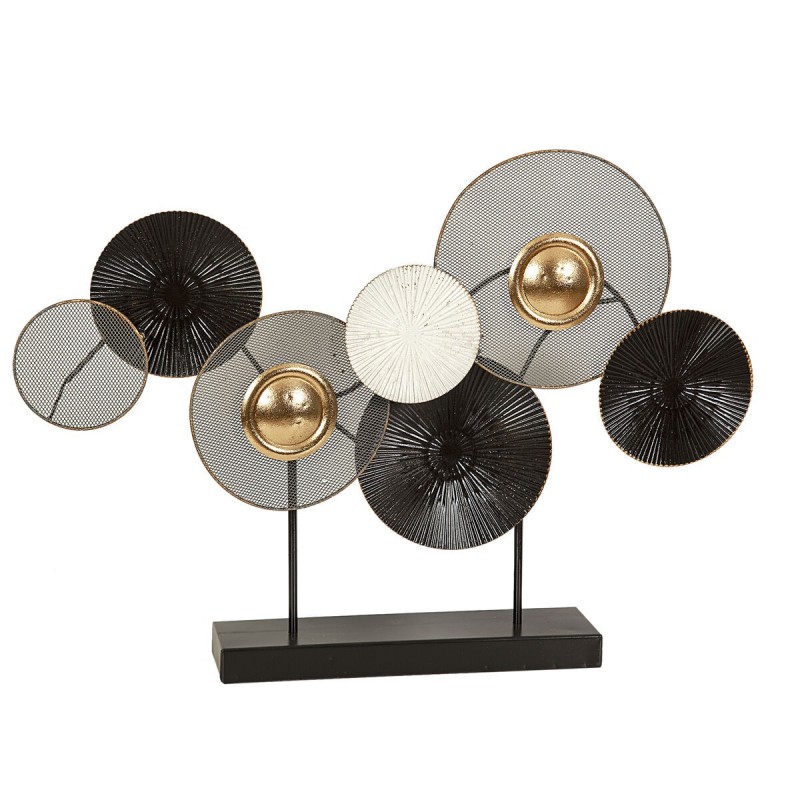 Statua Decorativa Romimex Nero Dorato Metallo 67 x 49 x 9 cm