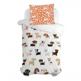 Federa HappyFriday Mr Fox Dogs Multicolore 60 x 70 cm