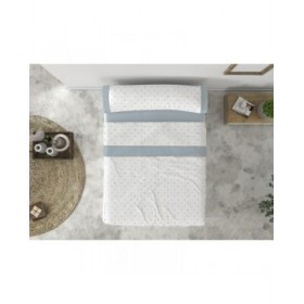 Set di Lenzuola Tejidos Reina TOPOS Azzurro Singolo