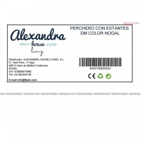 Attaccapanni da Terra Romimex Marrone Legno MDF 32 x 163 x 24 cm