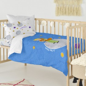 Set di copripiumino HappyFriday Le Petit Prince Accolade Multicolore Culla Neonato 2 Pezzi
