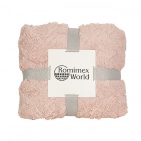 Coperta Romimex Rosa 180 x 200 x 2 cm Velluto