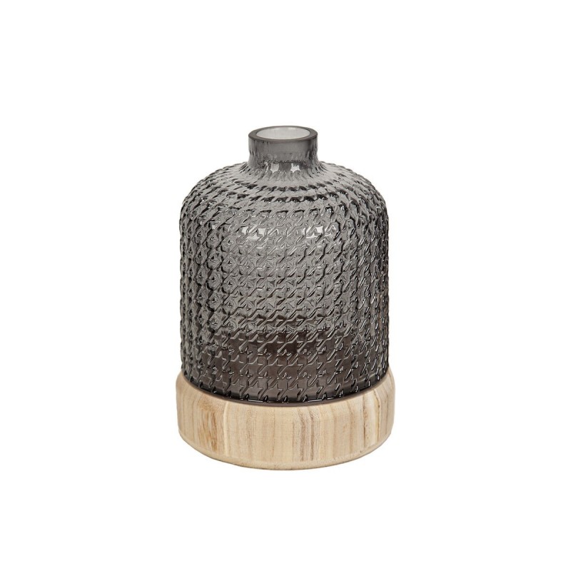 Vaso Romimex Grigio Legno Vetro 15 x 21 x 15 cm