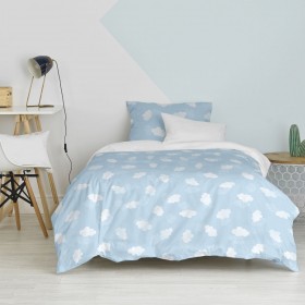 Set di copripiumino HappyFriday Basic Kids Azzurro Singolo 2 Pezzi