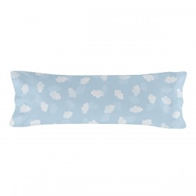 Set di Lenzuola HappyFriday Basic Kids Clouds Azzurro Singolo 2 Pezzi