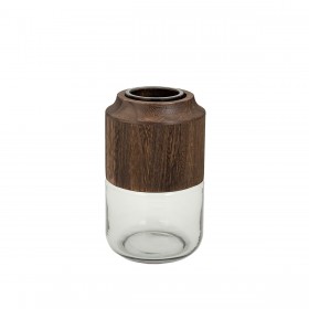 Vaso Alexandra House Living Naturale Legno Vetro 14 x 23 x 14 cm