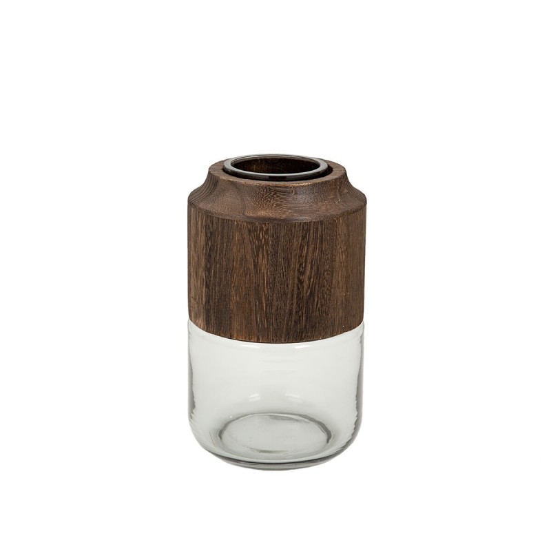 Vaso Alexandra House Living Naturale Legno Vetro 14 x 23 x 14 cm