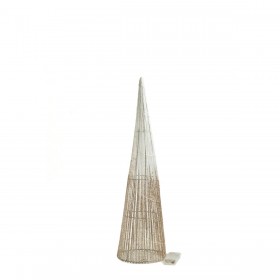 Albero di Natale Romimex Naturale vimini 14 x 50 x 14 cm Luci