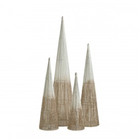 Albero di Natale Romimex Naturale vimini 14 x 50 x 14 cm Luci