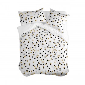 Copripiumino HappyFriday Blanc Golden dots Multicolore 220 x 220 cm