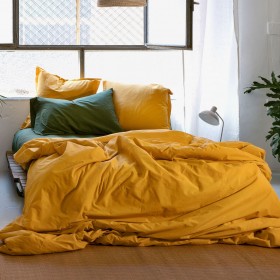 Copripiumino HappyFriday Basic Senape 240 x 220 cm
