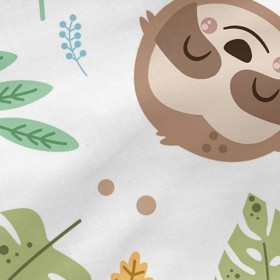 Lenzuolo con angoli aderenti HappyFriday Moshi Moshi Happy Sloth Multicolore 90 x 200 x 32 cm