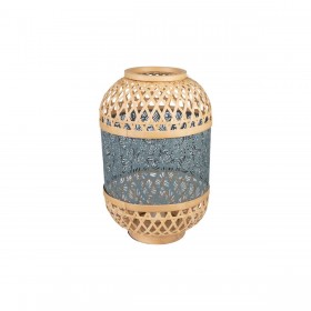 Lampada da tavolo Romimex Azzurro Naturale Metallo Bambù 26 x 38 x 26 cm