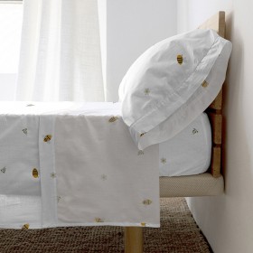 Set di Lenzuola HappyFriday HF Mini Honey Multicolore Singolo 2 Pezzi