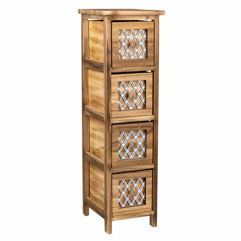 Cassettiera Alexandra House Living Marrone Legno Legno di paulownia 26 x 61 x 22 cm