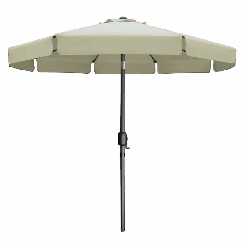 Marbueno Ombrellone Acciaio 8 Stecche D270 cm Poliestere Beige Giardino 10488