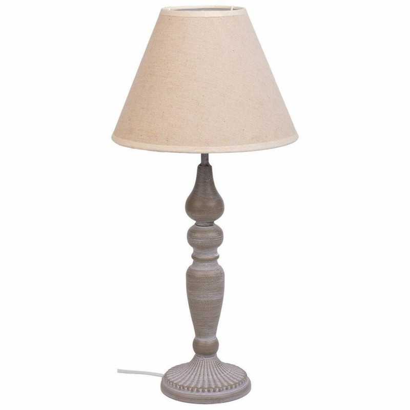 Lampada da tavolo Alexandra House Living Bianco Grigio Metallo Stoffa 220-240 V 23 x 46 x 23 cm