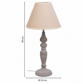 Lampada da tavolo Alexandra House Living Bianco Grigio Metallo Stoffa 220-240 V 23 x 46 x 23 cm