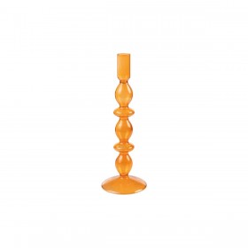 Portacandele Romimex Arancio Vetro 9 x 27 x 9 cm