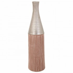 Vaso Alexandra House Living Argento Ceramica 13 x 53 x 13 cm