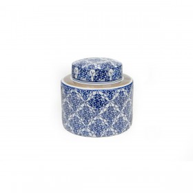 Barattolo Romimex Azzurro Bianco Porcellana 20 x 16 x 20 cm