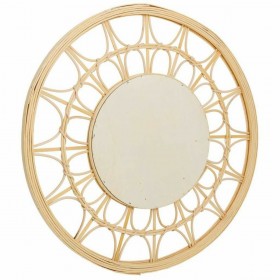 Specchio da parete Alexandra House Living Naturale 56 x 2 x 56 cm Cerchi