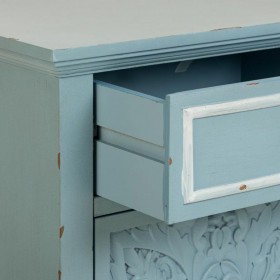Comodino Alexandra House Living Azzurro Bianco 32 x 74 x 46 cm