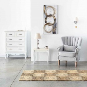 Quadro Alexandra House Living Tela Legno di abete 100 x 3 x 50 cm