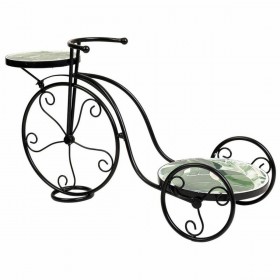 Supporto per Vaso Alexandra House Living Nero Ferro Piastrella Bicicletta 26 x 43 x 67 cm