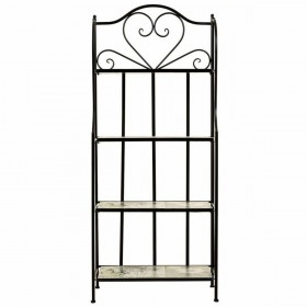 Scaffale Alexandra House Living Nero Ferro Forjare Piastrella 27 x 133 x 57 cm