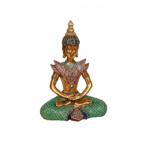 Statua Decorativa Romimex Dorato Resina Buddha 21 x 29 x 11 cm