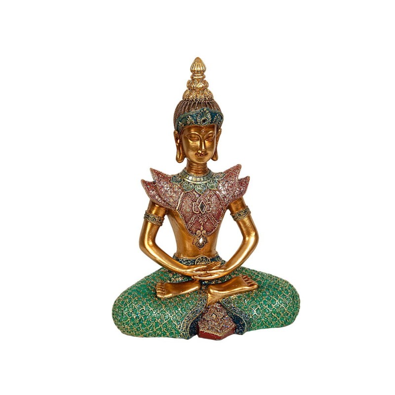 Statua Decorativa Romimex Dorato Resina Buddha 21 x 29 x 11 cm