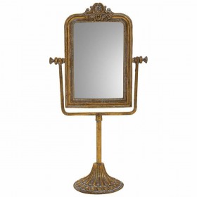 Specchio con Supporto Alexandra House Living Oro Resina 9 x 35 x 18 cm