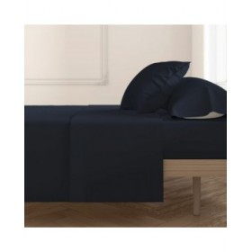 Lenzuolo Superiore Hosteline Mixcolors Blu Marino Piazza e mezza