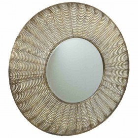 Specchio da parete Alexandra House Living Dorato 5 x 80 x 80 cm Cerchi