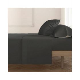 Lenzuolo Superiore Hosteline Mixcolors Nero Piazza e mezza