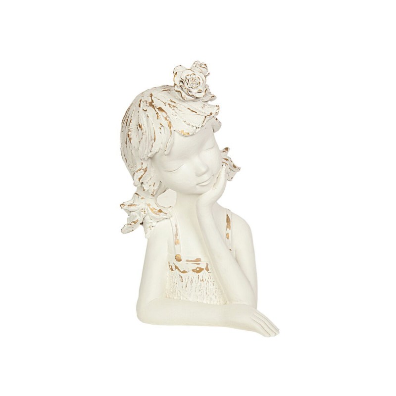 Busto Romimex Bianco Resina Bambina 17 x 29 x 16 cm