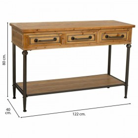 Ingresso con Cassetti Alexandra House Living Marrone 40 x 80 x 122 cm