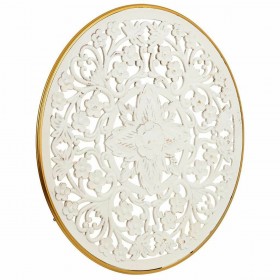 Decorazione da Parete Alexandra House Living Bianco Metallo Legno MDF 3 x 87 x 87 cm
