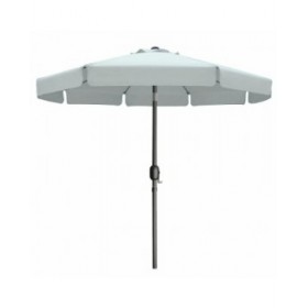Marbueno Ombrellone Acciaio 8 Stecche D300 cm Poliestere Bianco Giardino 10489
