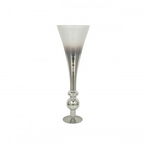 Vaso Alexandra House Living Trasparente Argentato Vetro 25 x 80 x 25 cm